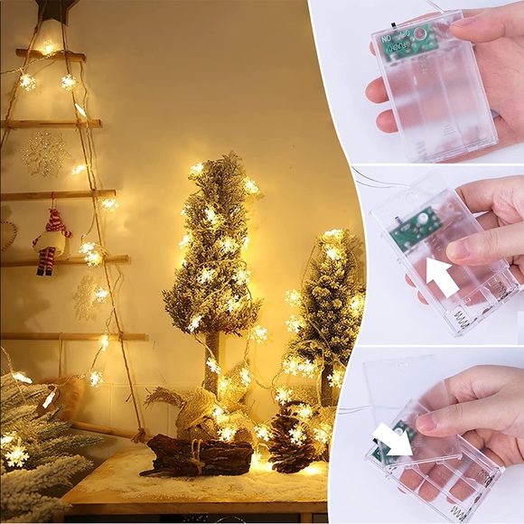 NIB 2 Packs Warm White LED light - Snow Flakes - Picture 3 of 8